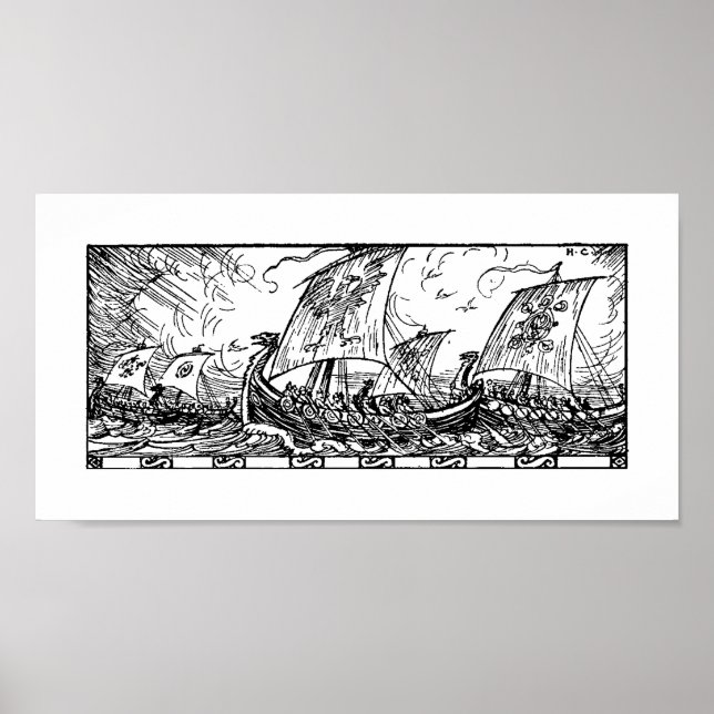Viking Ships Poster (Front)