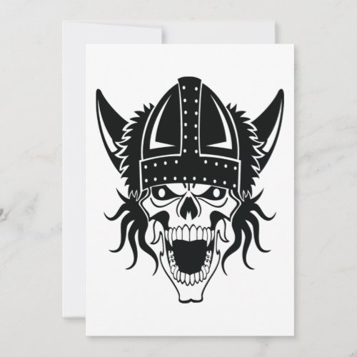 viking skull personalized announcement