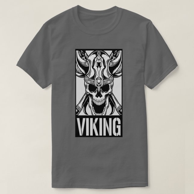 Viking Skull 4 T-Shirt (Design Front)