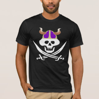 Viking Skull and Swords Football T-Shirt