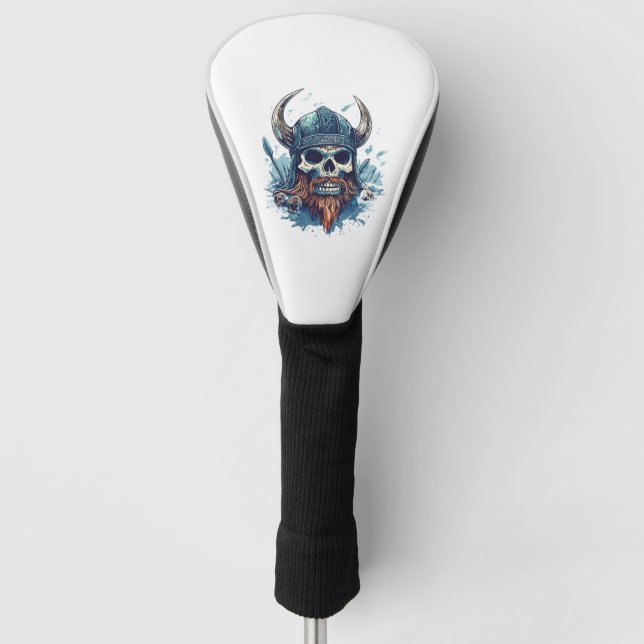 Viking Skull Berserker Golf Head Cover (Front)