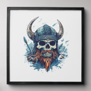 Viking Skull Berserker Peel And Stick Photo Tile