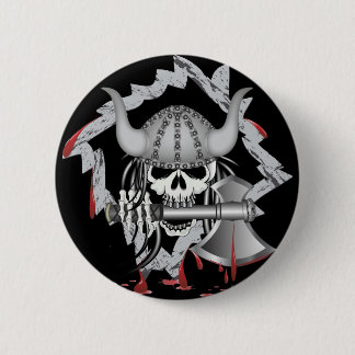Viking Skull Button