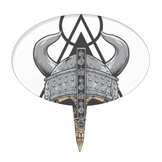 Viking Skull Cake Topper