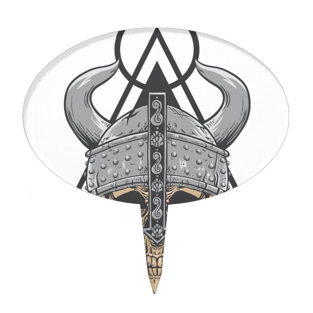Viking Skull Cake Topper (Front)