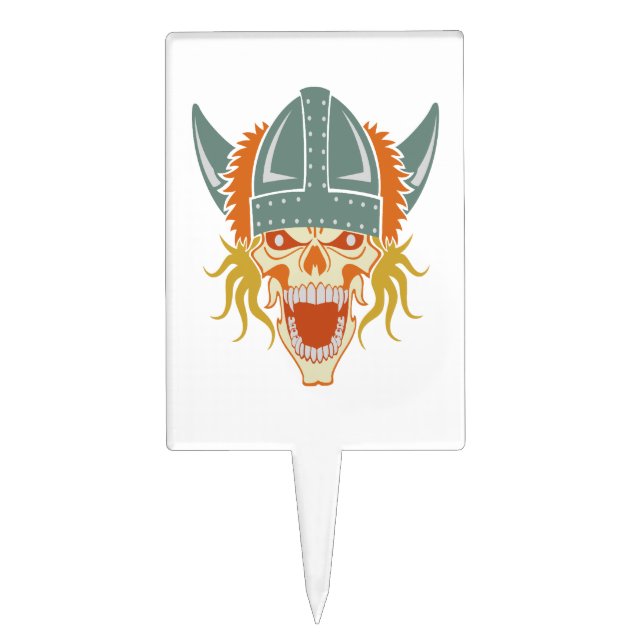 VIKING skull custom cake topper (Front)