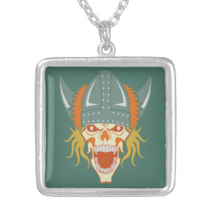 VIKING skull custom color necklace