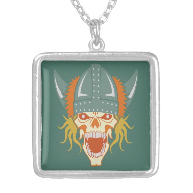 VIKING skull custom color necklace (Front)
