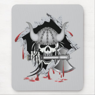 Viking Skull Mouse Pad