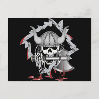 Viking Skull Postcard