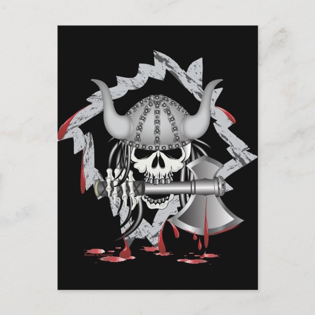 Viking Skull Postcard (Front)