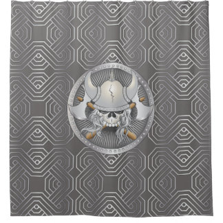 Viking Skull Shower Curtain