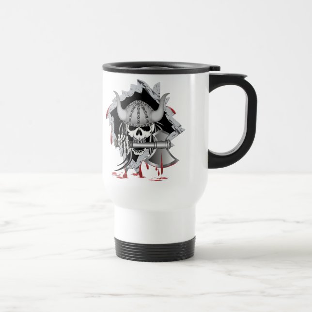 Viking Skull Travel Mug (Right)