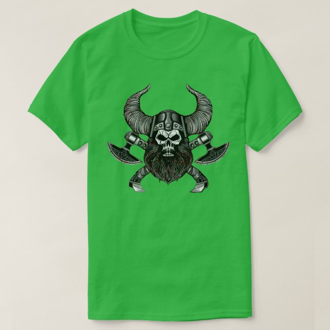 Viking Skull Warrior Sea Ruler Ragnar Vikings Clas T-Shirt (Design Front)
