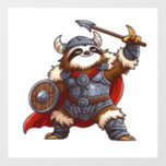 viking sloth Oversized T-Shirt Wall Decal