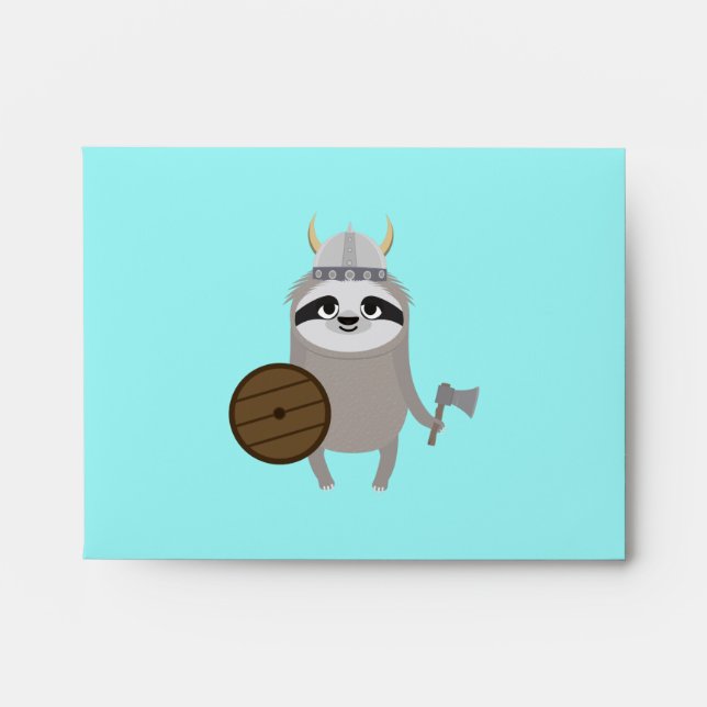 Viking Sloth with helmet Envelope (Front)