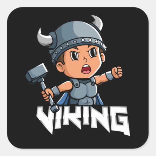 Viking Square Sticker
