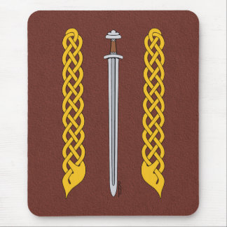Viking Sword and Plaitwork Mouse Pad