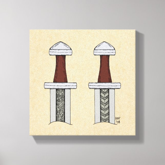 Viking Sword Pattern Welding Canvas Print (Front)