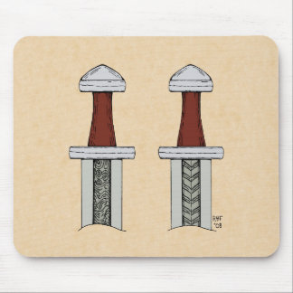 Viking Sword Pattern Welding Mouse Pad