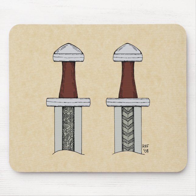 Viking Sword Pattern Welding Mouse Pad (Front)