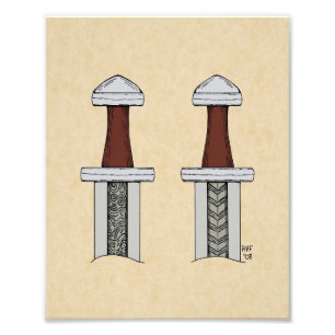 Viking Sword Pattern Welding Photo Print