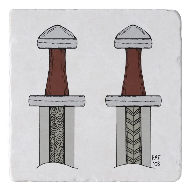 Viking Sword Pattern Welding Trivet (Front)