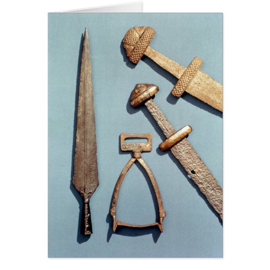 Viking swords, stirrup and spearhead cards (Front)