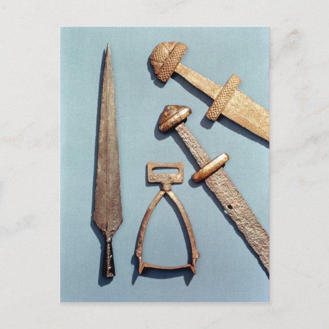Viking swords, stirrup and spearhead postcard (Front)
