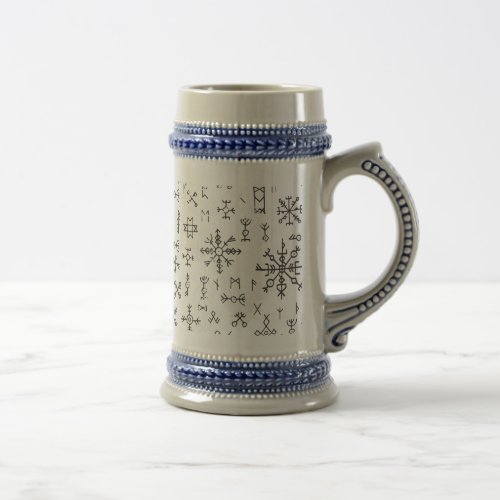 Viking Symbols  Beer Stein