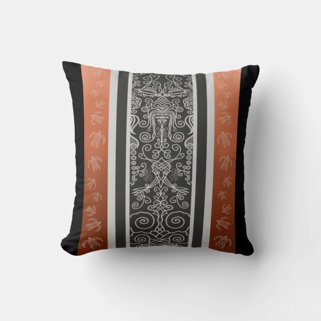 Viking Tattoo Throw Pillow (Front)