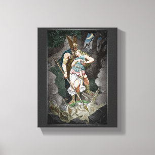 VIKING THEME WEDDING ANNIVERSARY CANVAS PRINT