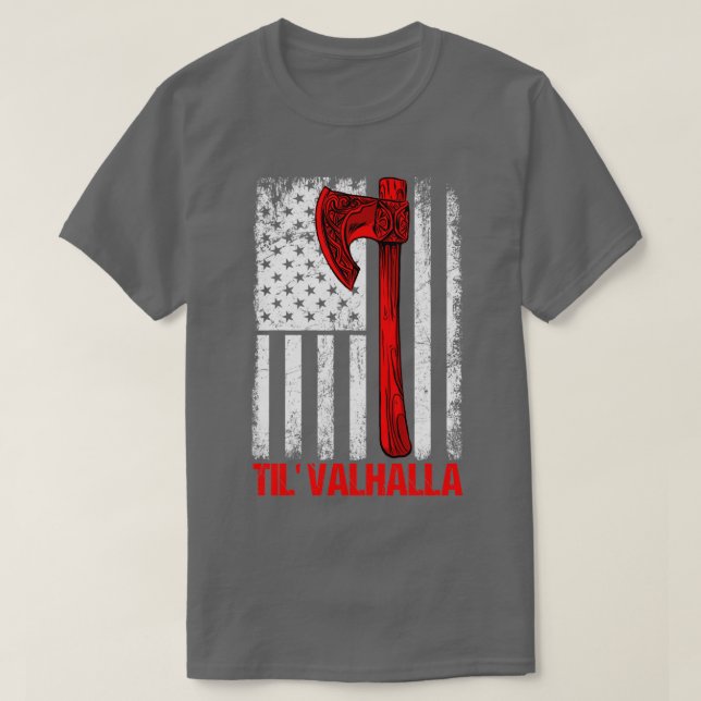 Viking US Flag T-Shirt (Design Front)