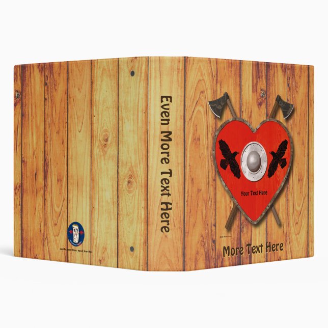 Viking Valentine - Raven  3 Ring Binder (Background)