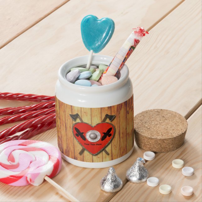 Viking Valentine - Raven Candy Jar (In Situ)