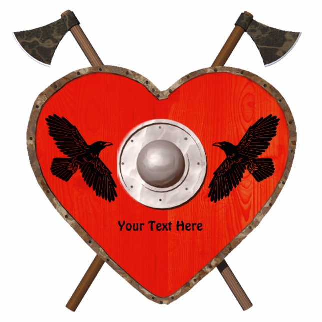 Viking Valentine - Raven Cutout (Front)