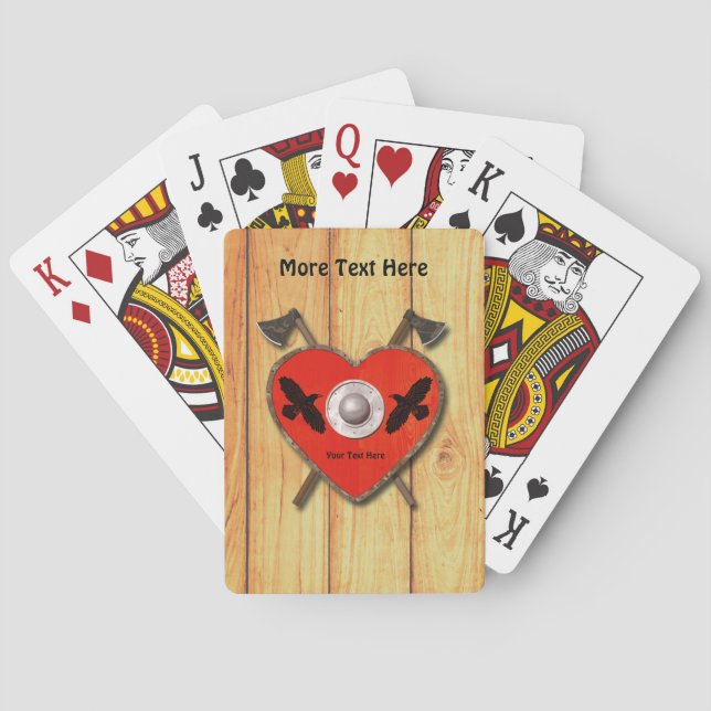 Viking Valentine - Raven Poker Cards (Back)