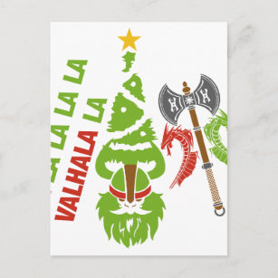 Vikings Santa Claus Greeting Card