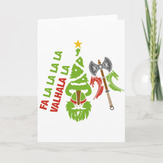 Viking Valhalla Christmas Holiday Card