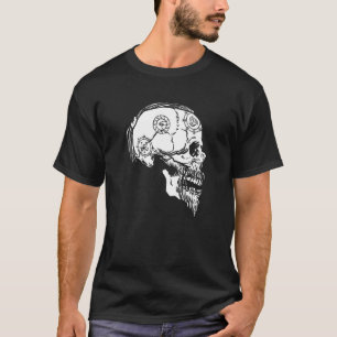 Viking Valhalla Skull Norse Mythology Braided Hair T-Shirt