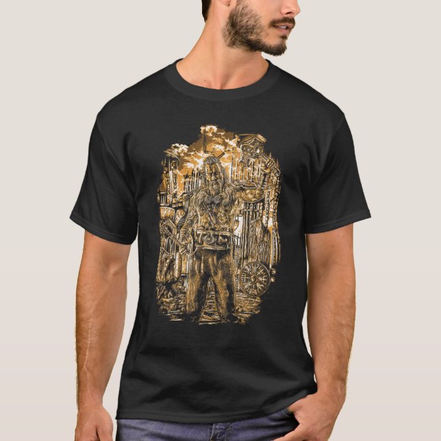 Viking Valhalla Thor Portrait Norse Mythology Hamm T-Shirt (Front)