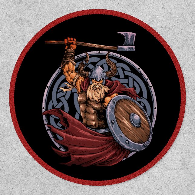Viking Valhalla Warrior Battle Axe Shield Patch (Front)
