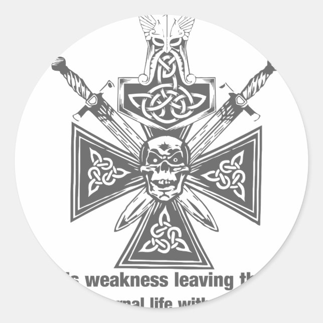 Viking Valhalla - Weakness Leaving The Body Classic Round Sticker (Front)