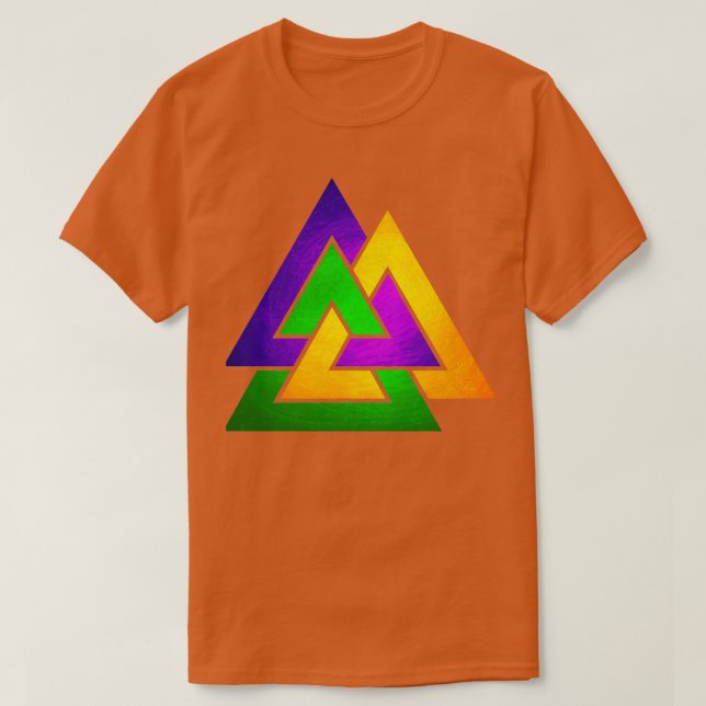 Viking  Valknut T-Shirt (Design Front)