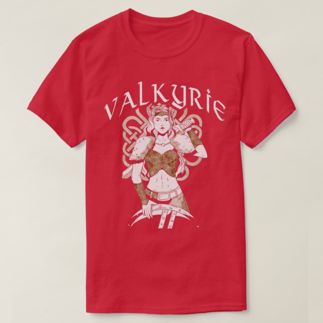 Viking Valkyrie Nordic Norse Mythology Warrior T-Shirt (Design Front)
