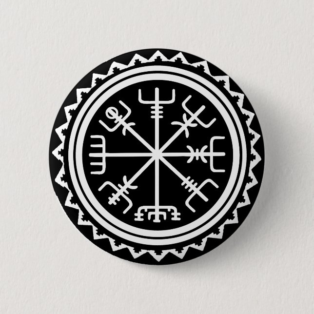 Viking Vegvisir Compass Button (Front)