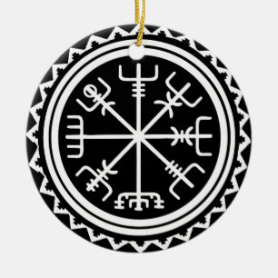 Viking Vegvisir Compass Ceramic Ornament