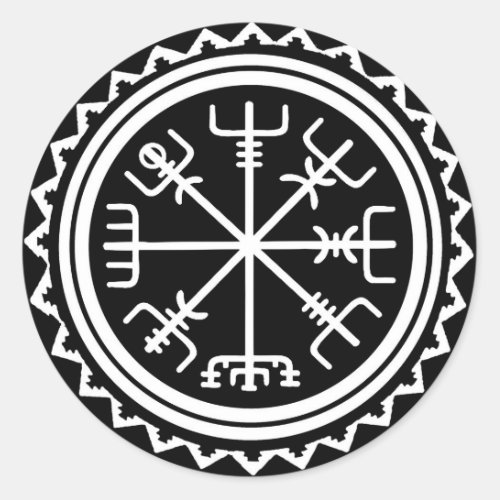 Viking Vegvisir Compass Classic Round Sticker