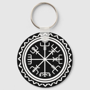 Viking Vegvisir Compass Keychain