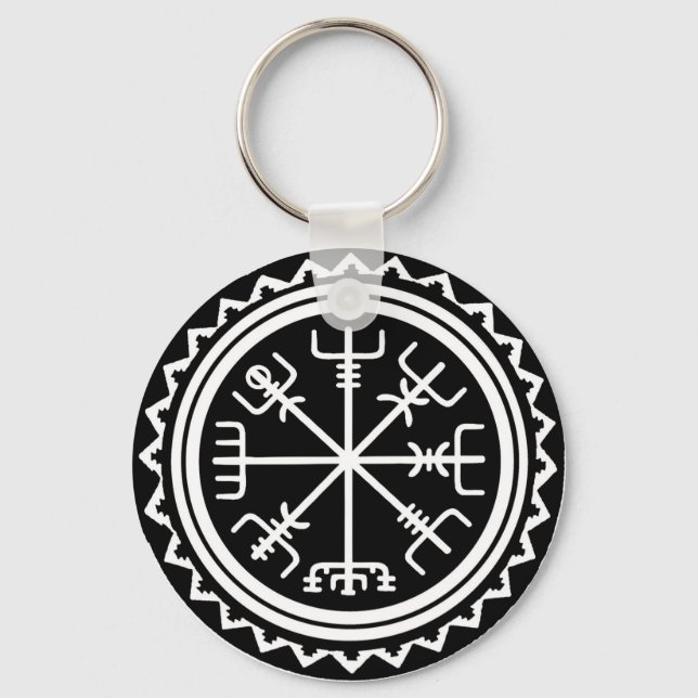 Viking Vegvisir Compass Keychain (Front)